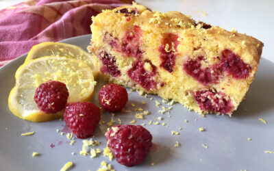 Raspberry Lemon Polenta Cake