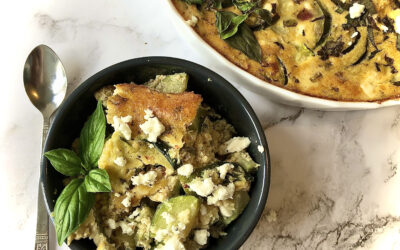 Squash Basil & Feta Clafoutis