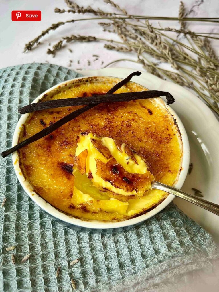 Beginners French Crème brûlée, four ingredients, authentic, easy, vanilla custard french, france