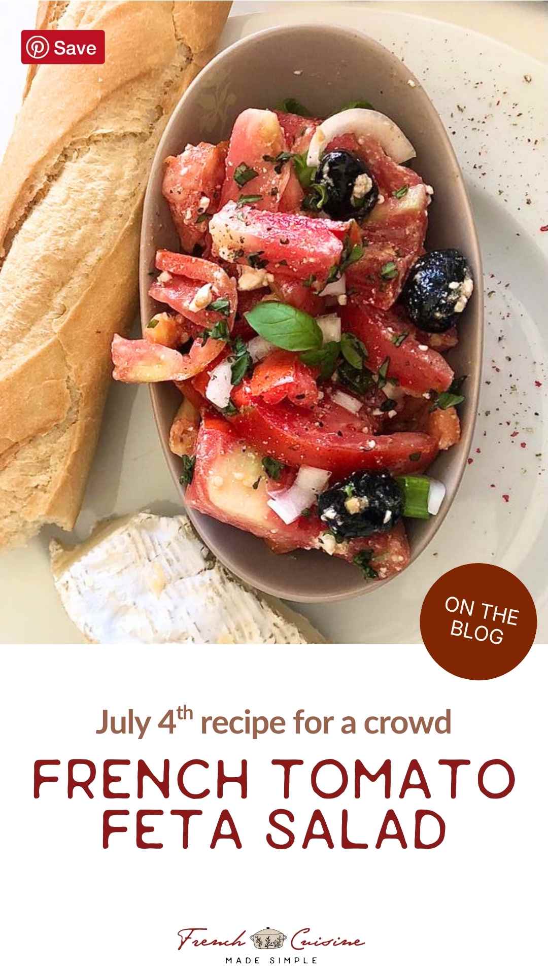 tomato salad 4th july-French Cuisine Made Simple.