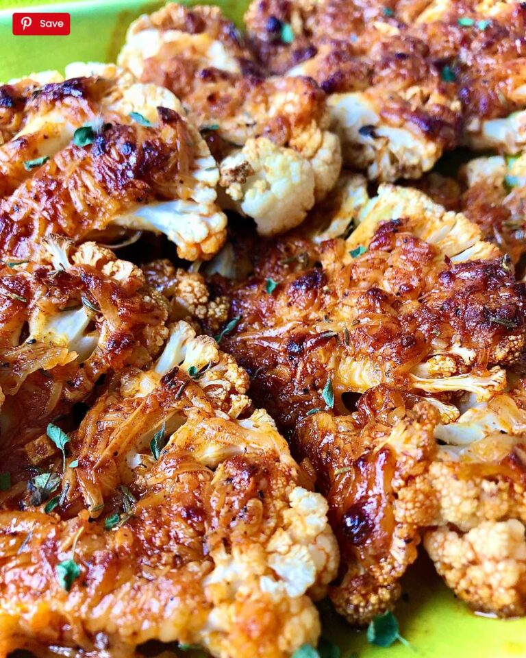 French Cauliflower baked roasted cheese oven paprika parmesan